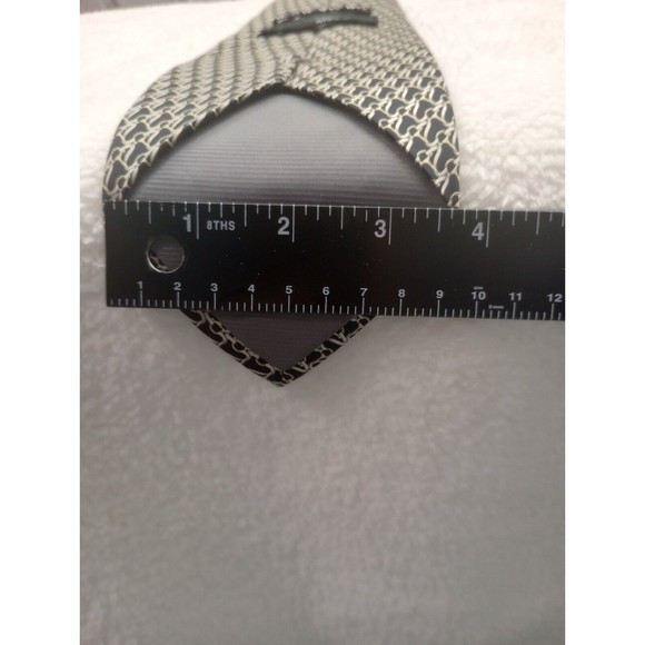 Beaufort Tie Rack Men's Luxury Tie 100% Silk Made In Italy Smooth Geometric EUC - Picture 7 of 16